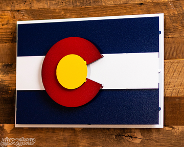 Colorado State Flag 3D Premium Grade Aluminum Wall Art