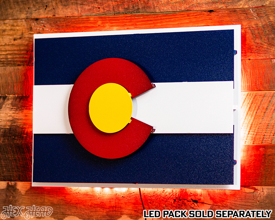 Colorado State Flag 3D Premium Grade Aluminum Wall Art