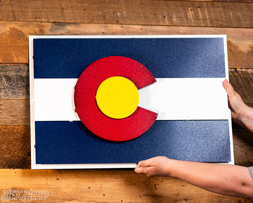 Colorado State Flag 3D Premium Grade Aluminum Wall Art