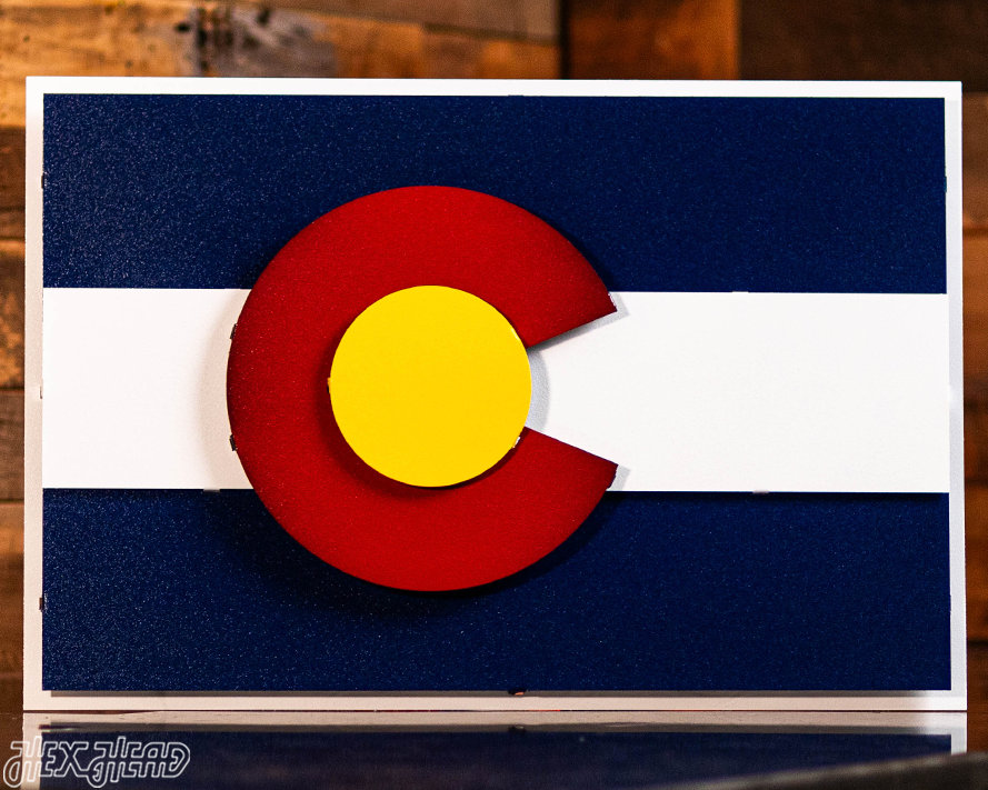 Colorado State Flag 3D Premium Grade Aluminum Wall Art