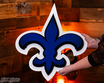 Fleur De Lis WILDCATS 3D Vintage Metal Wall Art