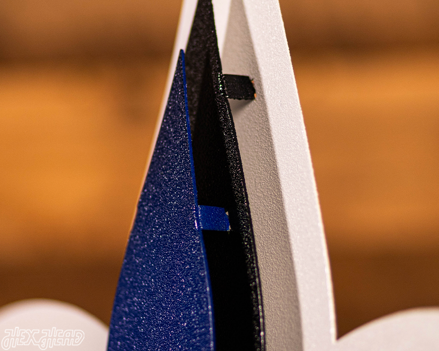 Fleur De Lis WILDCATS 3D Vintage Metal Wall Art