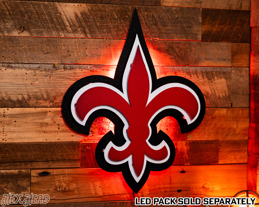 Fleur De Lis LOUISVILLE 3D Vintage Metal Wall Art