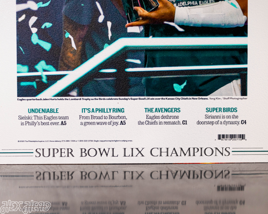 EXTRA! EXTRA! Philadelphia Inquirer  SUPER BOWL LIX Front Page - FEB 10, 2025