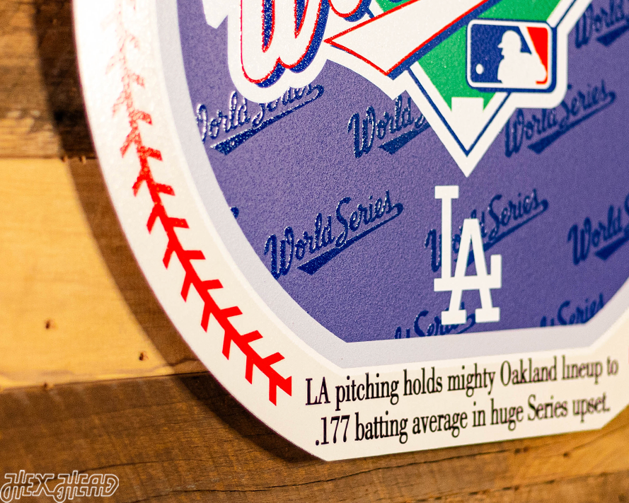 VARSITY Collection- SINGLE Layer Los Angeles Dodgers 1988 World Series Wall Art