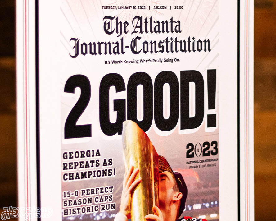 Atlanta Journal Constitution Georgia Bulldogs 2023 Football National Champions Front Page - JAN 10, 2023