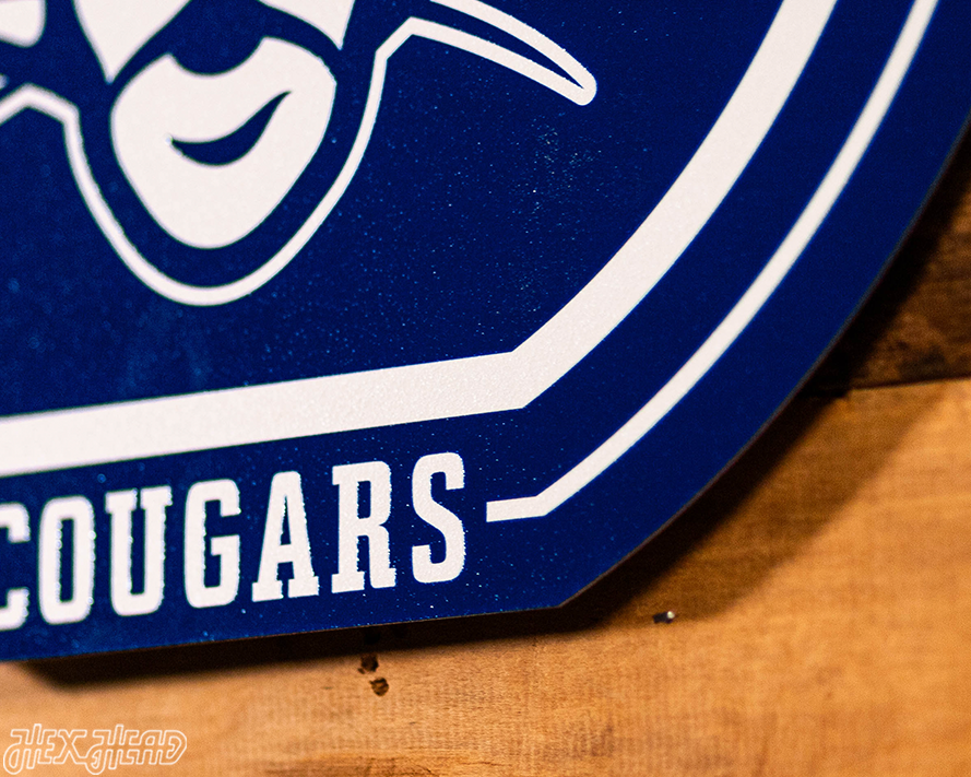 VARSITY Collection- SINGLE Layer BYU Cougars Metal Wall Art