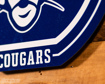 VARSITY Collection- SINGLE Layer BYU Cougars Metal Wall Art