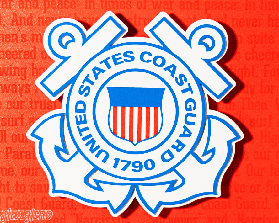 United States Coast Guard CRAFT SERIES 3D Embossed Metal Wall Art