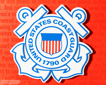 United States Coast Guard CRAFT SERIES 3D Embossed Metal Wall Art