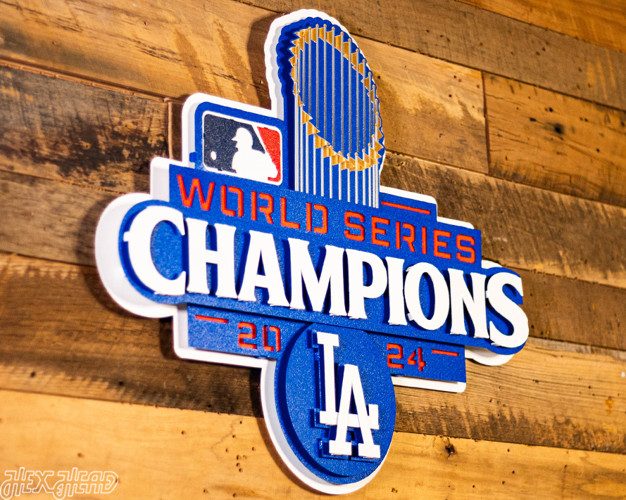 Los Angeles Dodgers 2024 World Series 3D Vintage Metal Wall Art