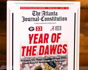 Atlanta Journal Constitution Georgia Bulldogs 2021 Football National Champions Front Page - JAN 11, 2022
