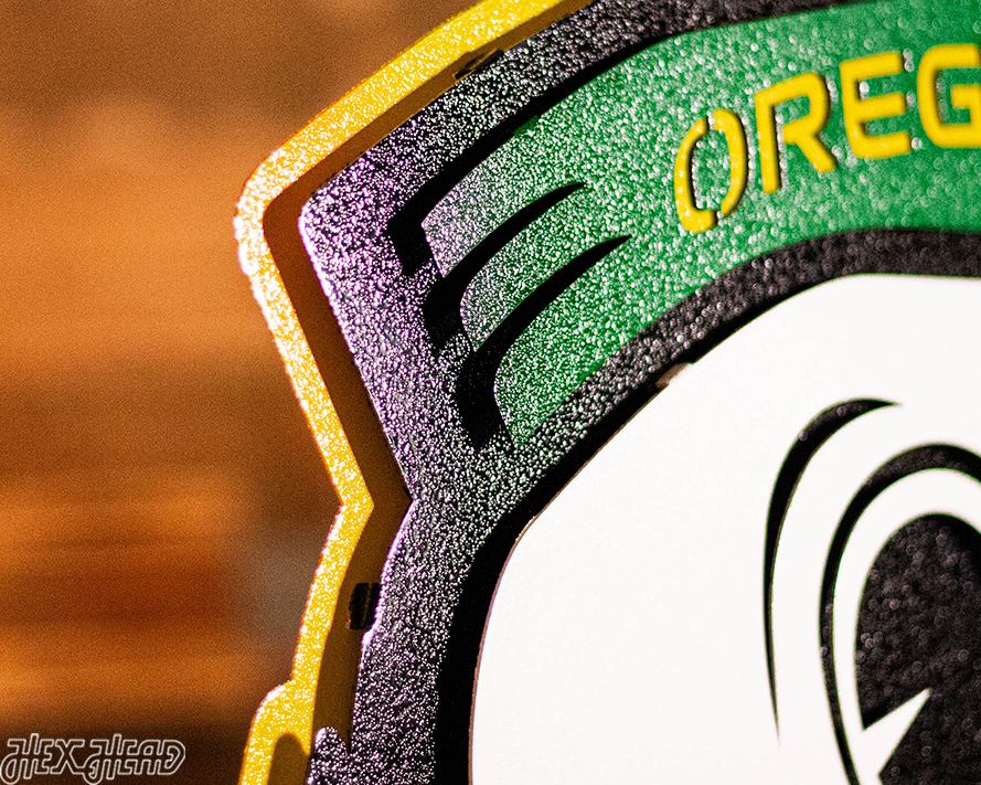 Oregon Ducks 3D Vintage Metal Wall Art