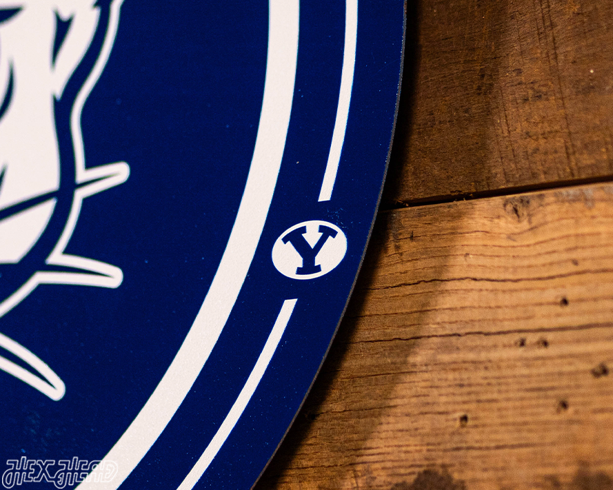 VARSITY Collection- SINGLE Layer BYU Cougars Metal Wall Art