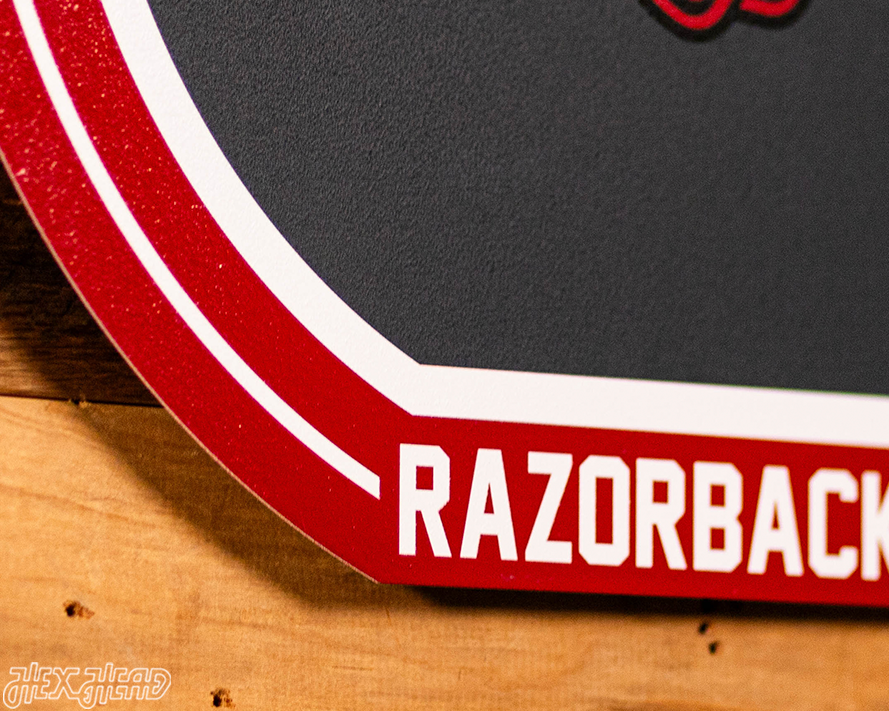VARSITY Collection- SINGLE Layer Arkansas Razorbacks Metal Wall Art