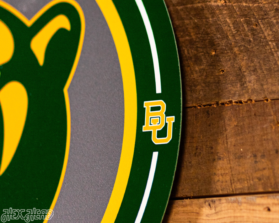 VARSITY Collection- SINGLE Layer Baylor Bears Metal Wall Art