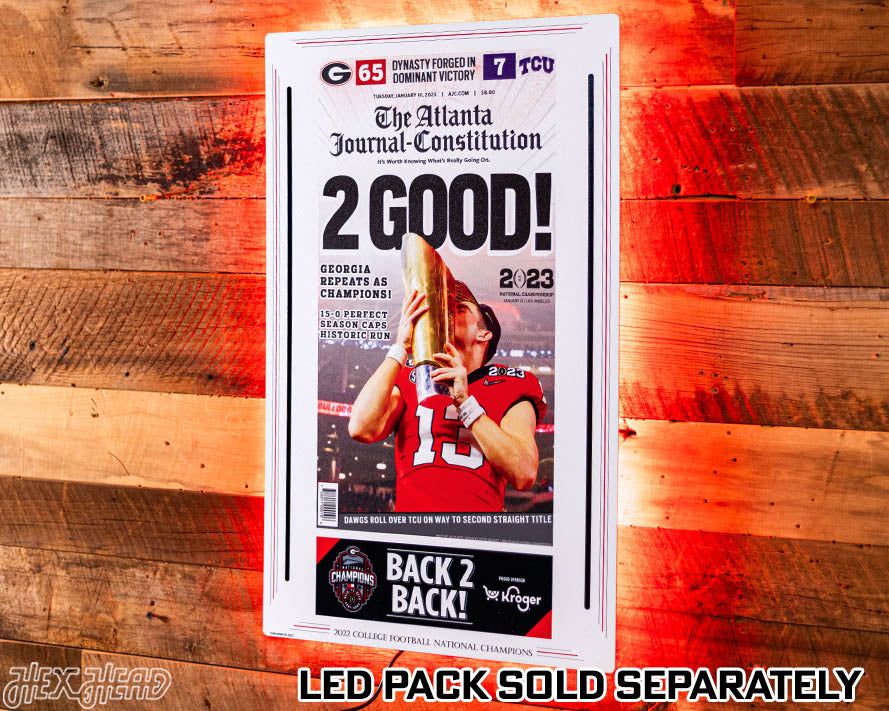Atlanta Journal Constitution Georgia Bulldogs 2022 Football National Champions Front Page - JAN 10, 2023
