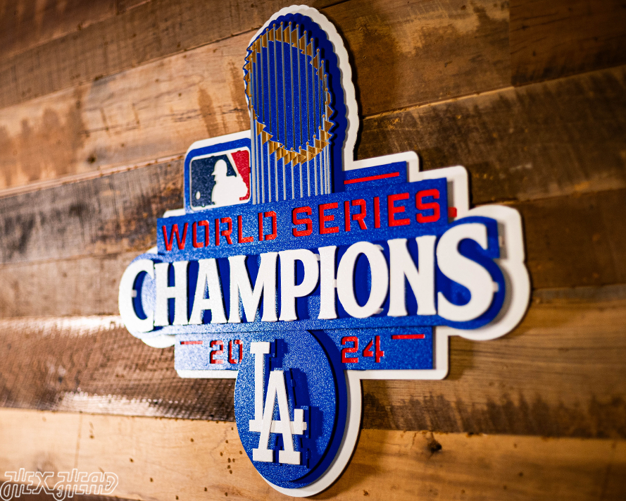 Los Angeles Dodgers 2024 World Series 3D Vintage Metal Wall Art