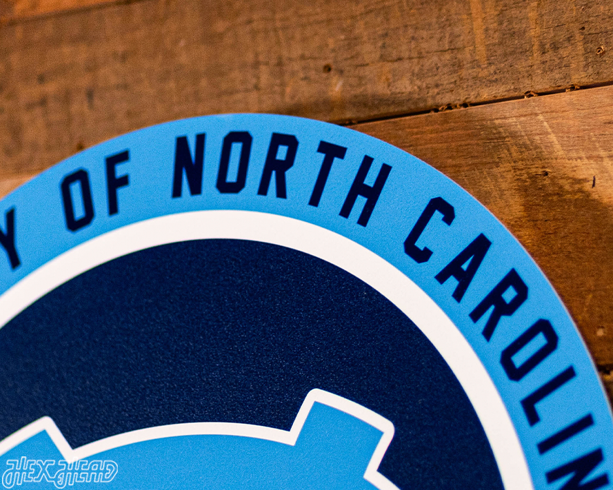 VARSITY Collection- SINGLE Layer North Carolina Tar Heels Metal Wall Art