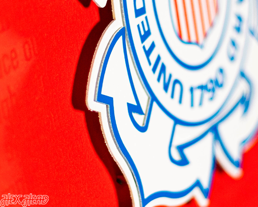 United States Coast Guard CRAFT SERIES 3D Embossed Metal Wall Art