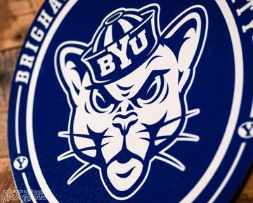 VARSITY Collection- SINGLE Layer BYU Cougars Metal Wall Art