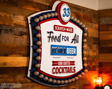 Bubba's 33 Lighted 3D Metal Wall Art