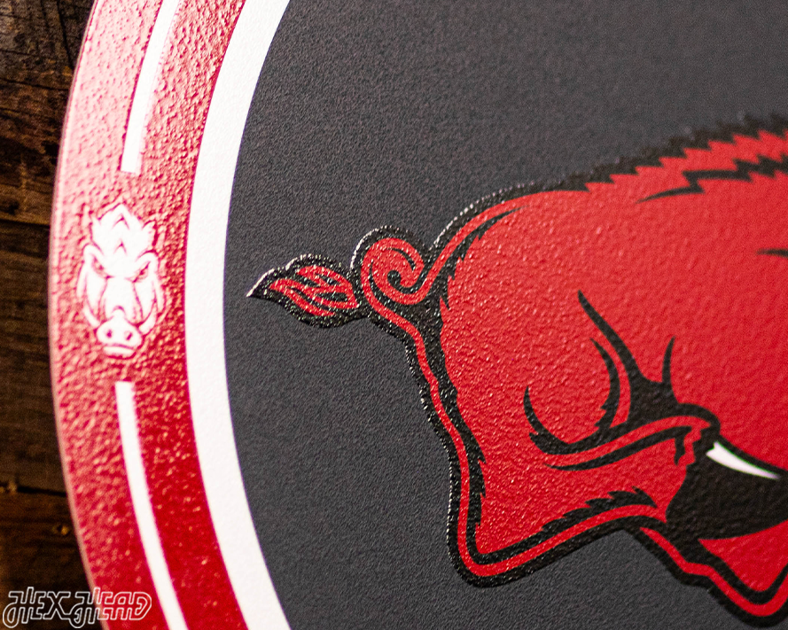 VARSITY Collection- SINGLE Layer Arkansas Razorbacks Metal Wall Art
