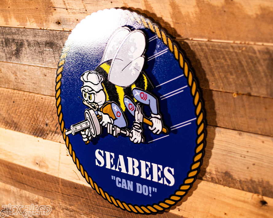 United States Navy Seabees 3D Vintage Metal Wall Art