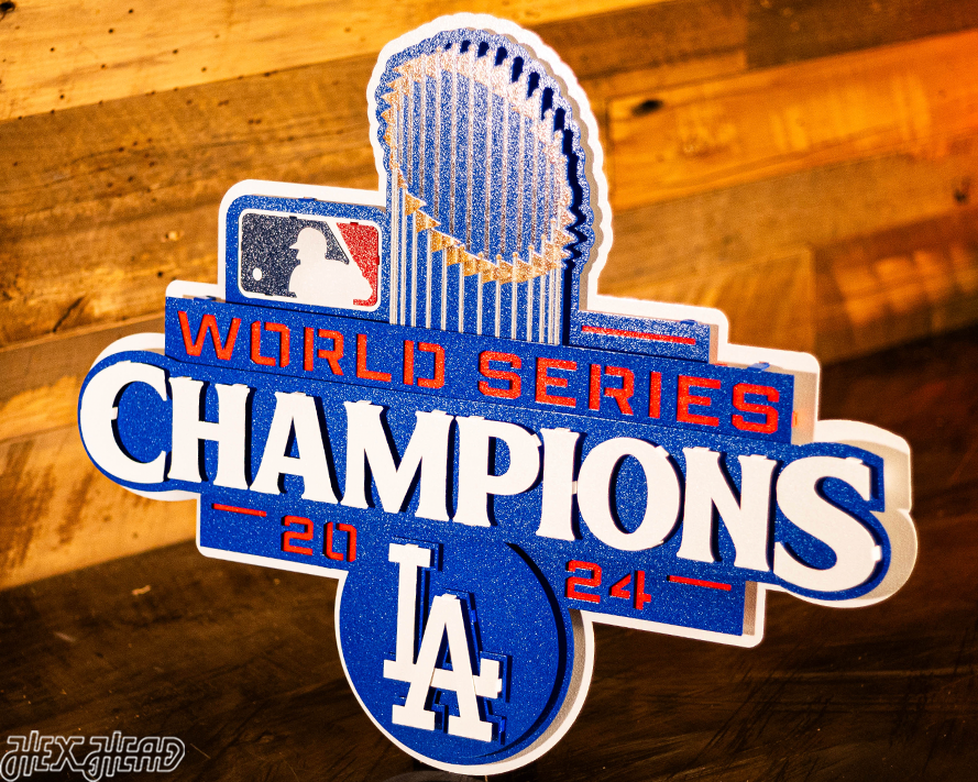 Los Angeles Dodgers 2024 World Series 3D Vintage Metal Wall Art