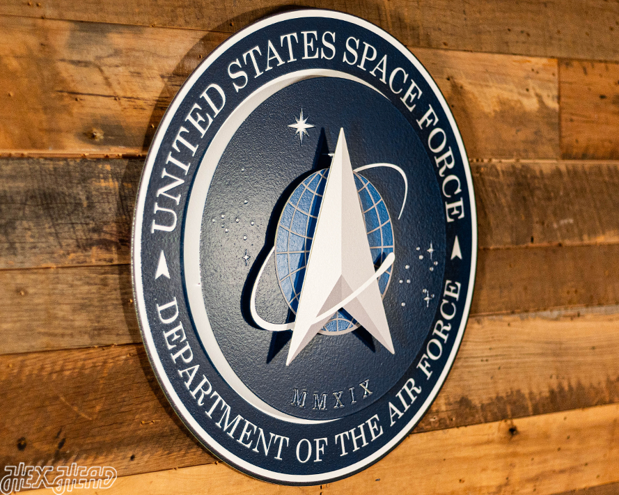 United States Space Force Seal 3D Vintage Metal Wall Art