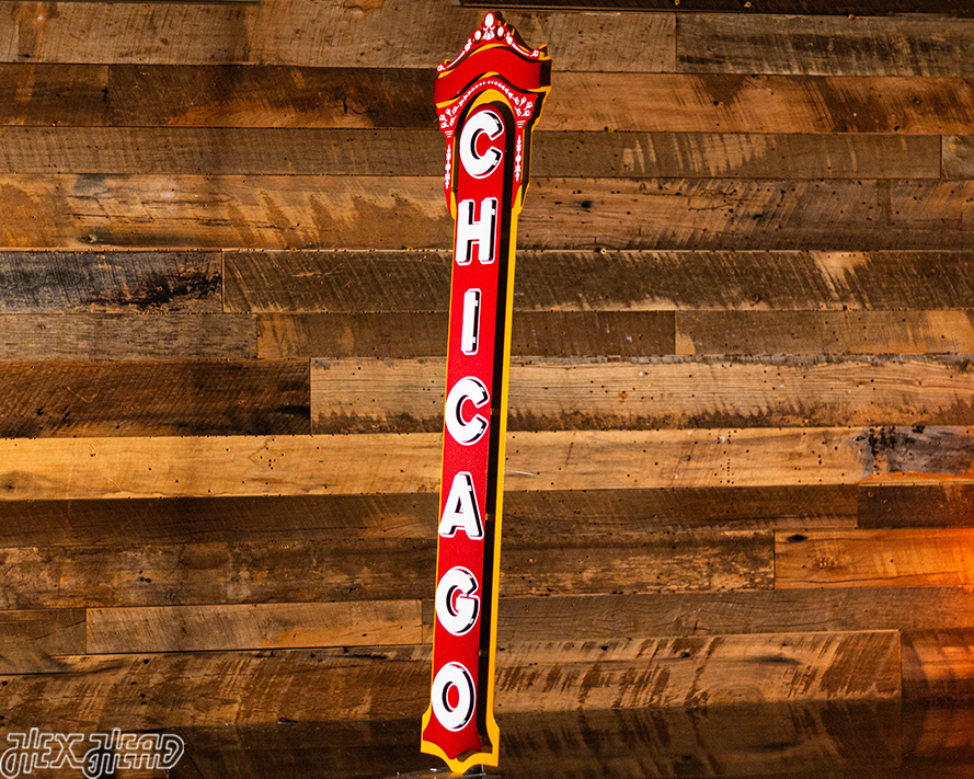 Chicago Theater 3D Vintage Metal Wall Art