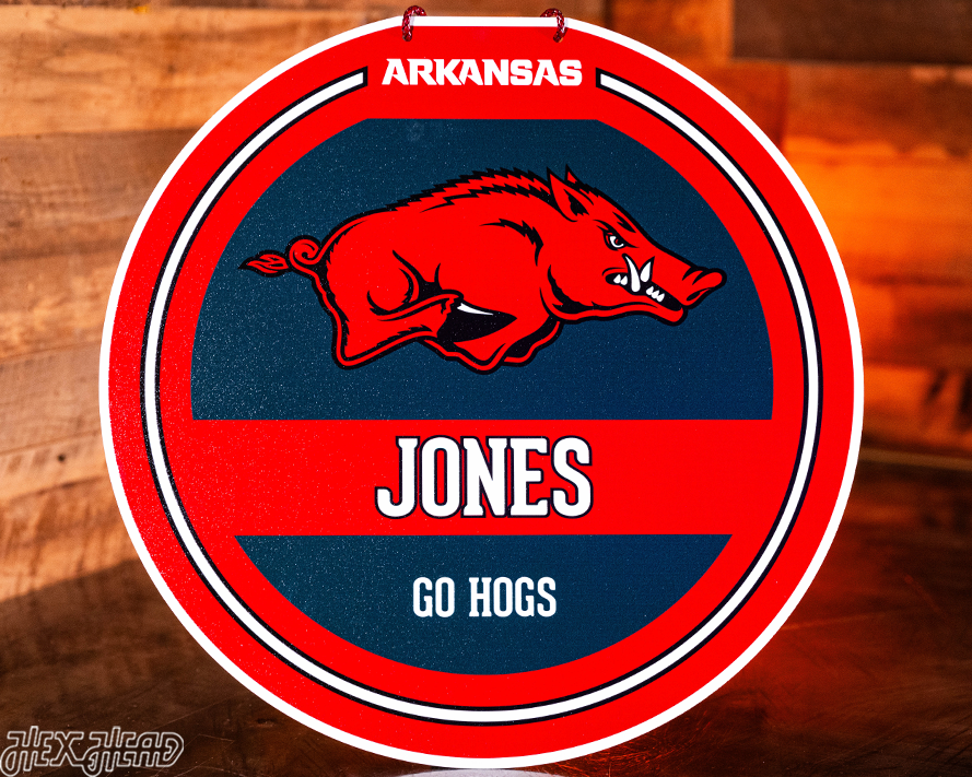 Arkansas Razorbacks Personalized Monogram Metal Art