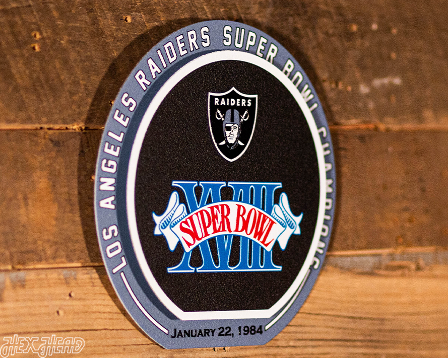 Las Vegas Raiders Super Super Bowl XVIII "Double Play" On the Shelf or on the Wall Art