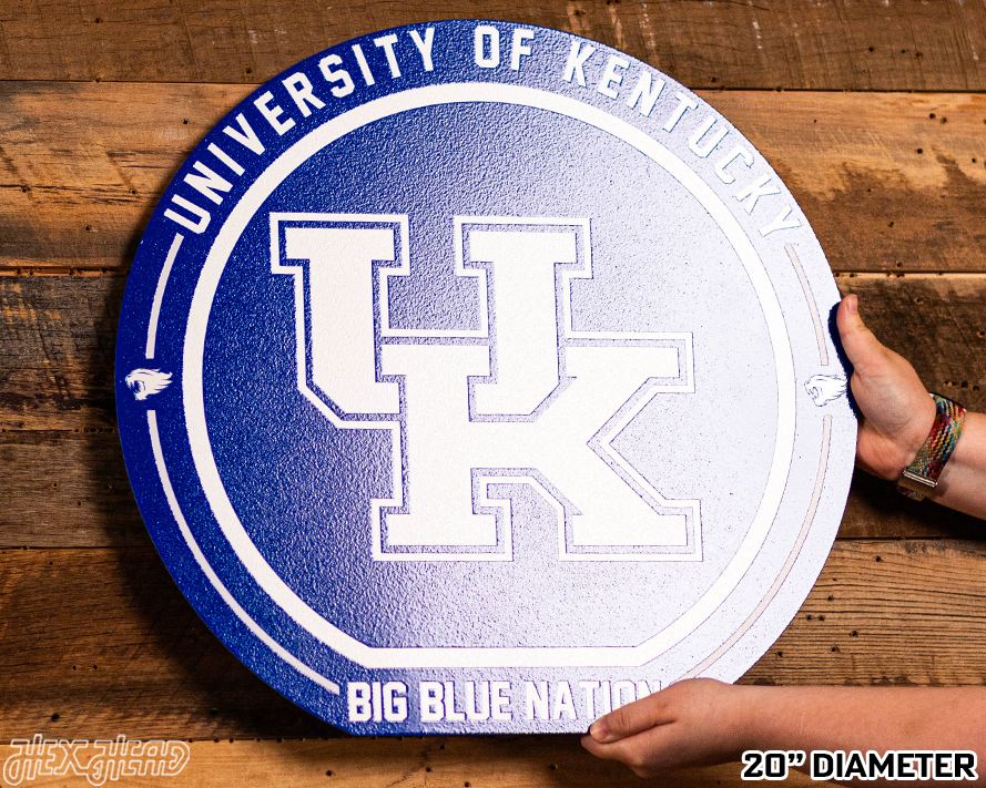 VARSITY Collection- SINGLE Layer Kentucky Wildcats Metal Wall Art