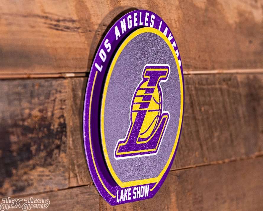 Los Angeles Lakers "Double Play" On the Shelf or on the Wall Art