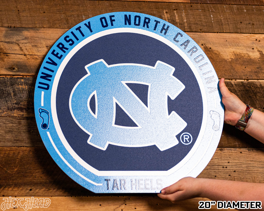 VARSITY Collection- SINGLE Layer North Carolina Tar Heels Metal Wall Art