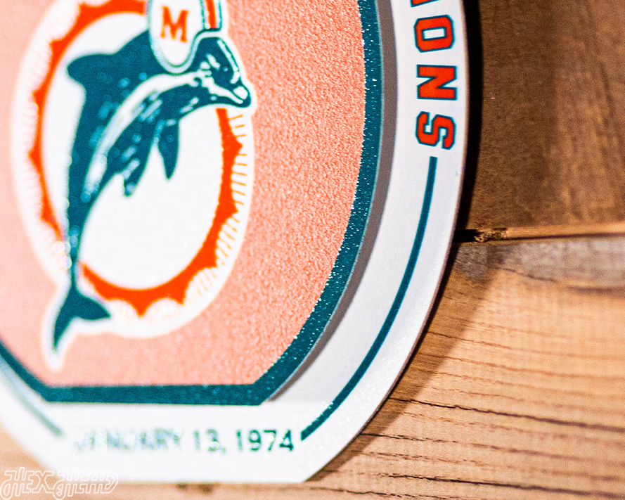 Miami Dolphins Super Bowl VIII "Double Play" On the Shelf or on the Wall Art