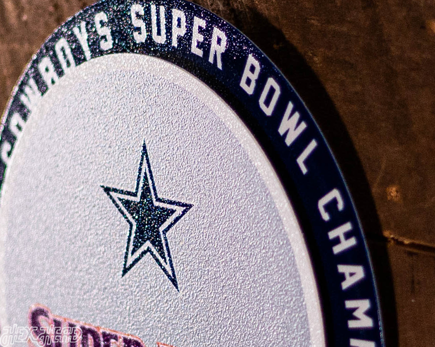 Dallas Cowboys XII Super Bowl "Double Play" On the Shelf or on the Wall Art