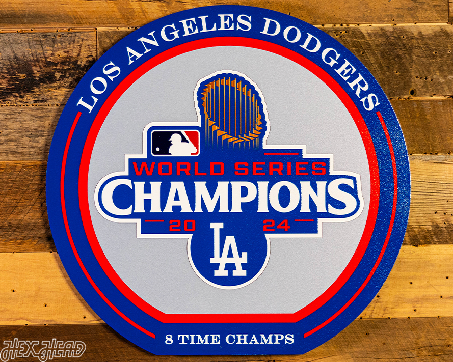 Test -- VARSITY Collection SINGLE Layer Los Angeles Dodgers World Series Wall Art