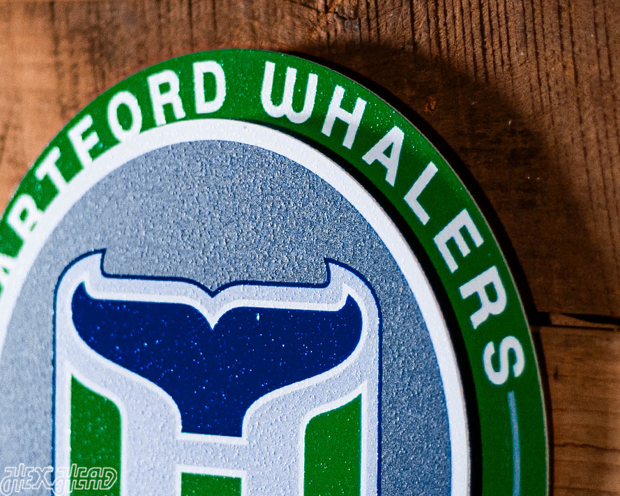 Hartford Whalers "Double Play" On the Shelf or on the Wall Art