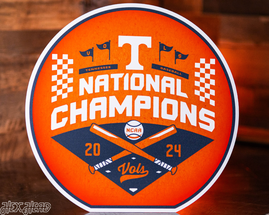 VARSITY Collection- Tennessee Volunteers National Champions Distressed SINGLE Layer Wall Art