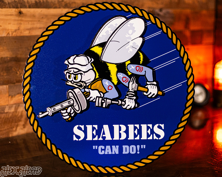 United States Navy Seabees 3D Vintage Metal Wall Art