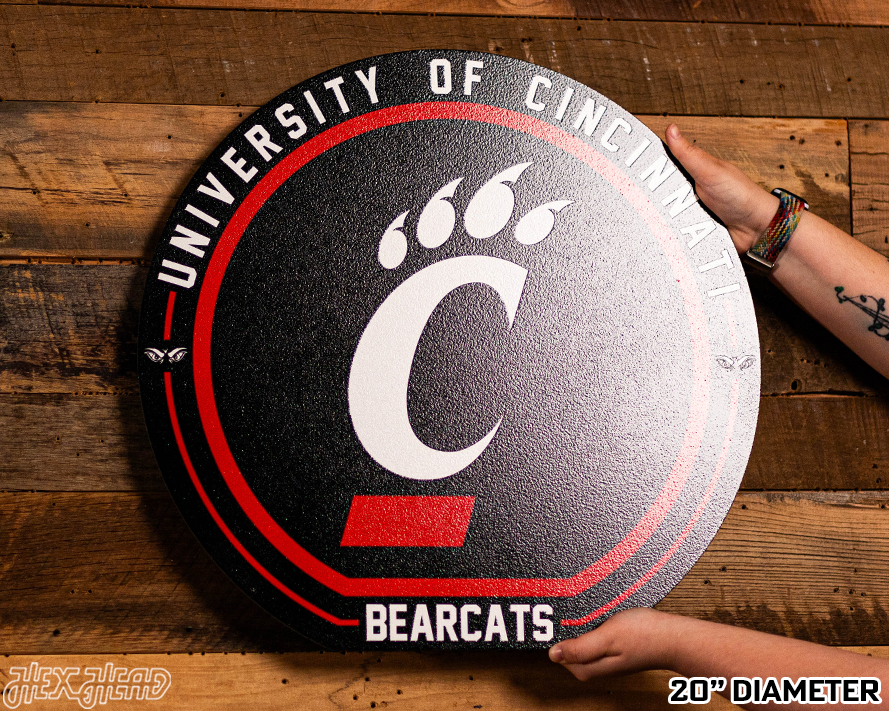 VARSITY Collection- SINGLE Layer Cincinnati Bearcats Metal Wall Art