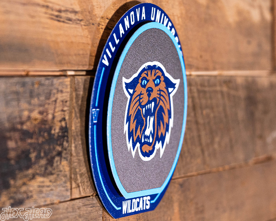 Villanova Wildcats "Double Play" On the Shelf or on the Wall Art