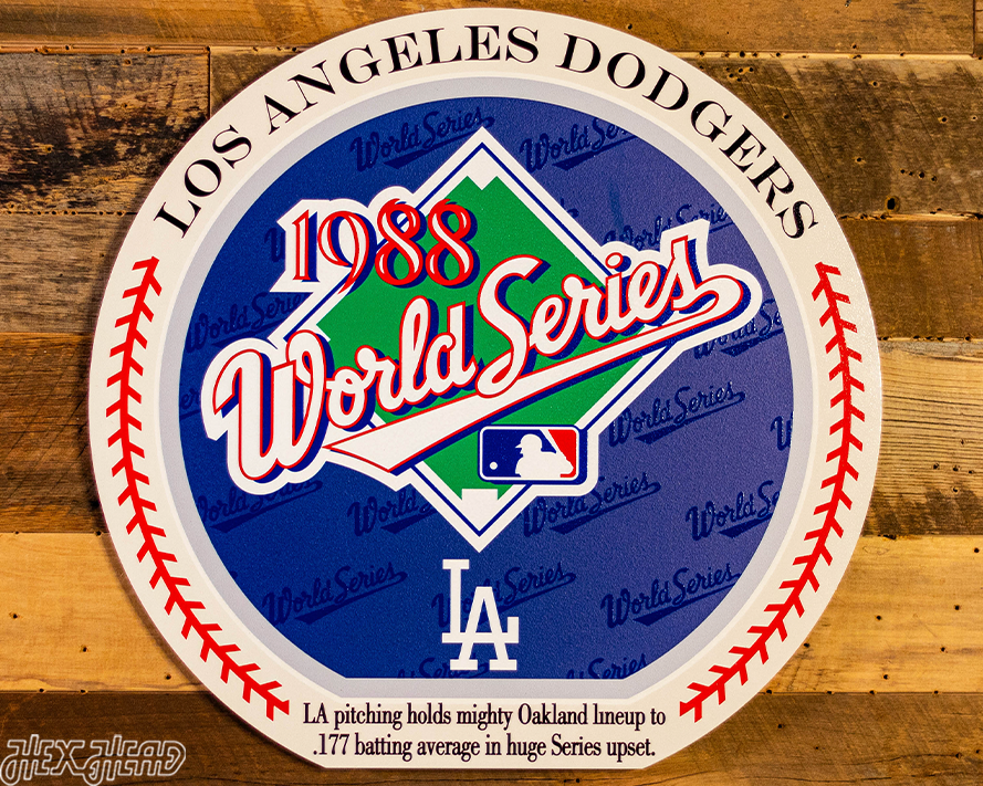 VARSITY Collection- SINGLE Layer Los Angeles Dodgers 1988 World Series Wall Art