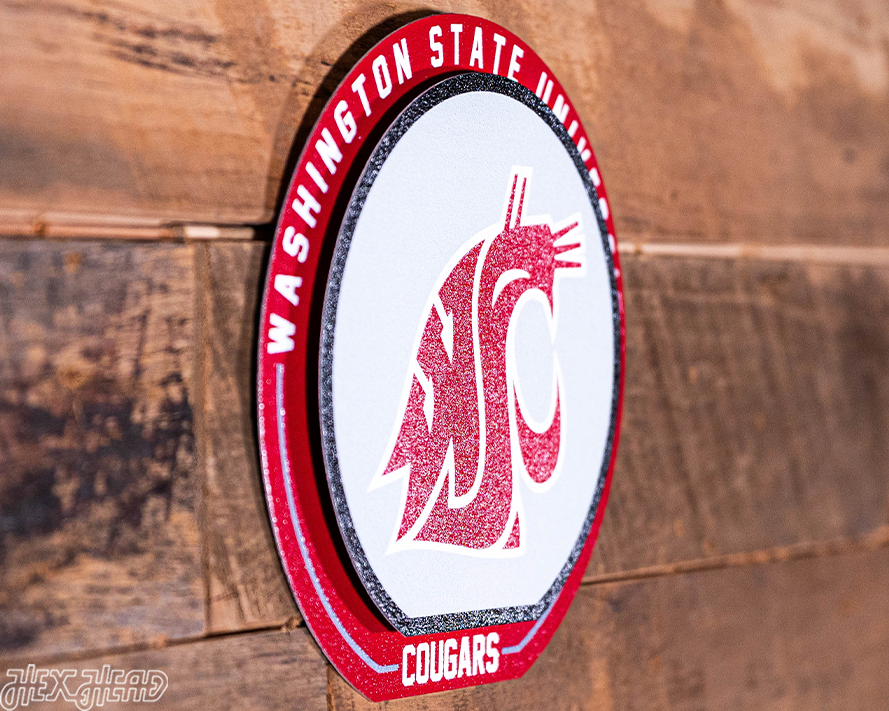 Washington State Cougars "Double Play" On the Shelf or on the Wall Art