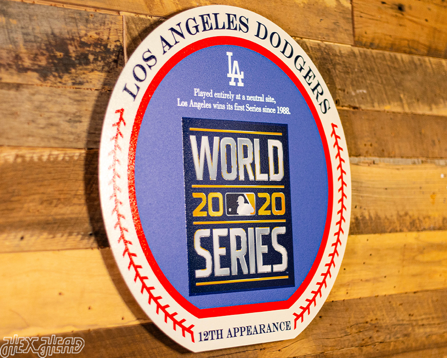 VARSITY Collection- SINGLE Layer Los Angeles Dodgers 2020 World Series Wall Art