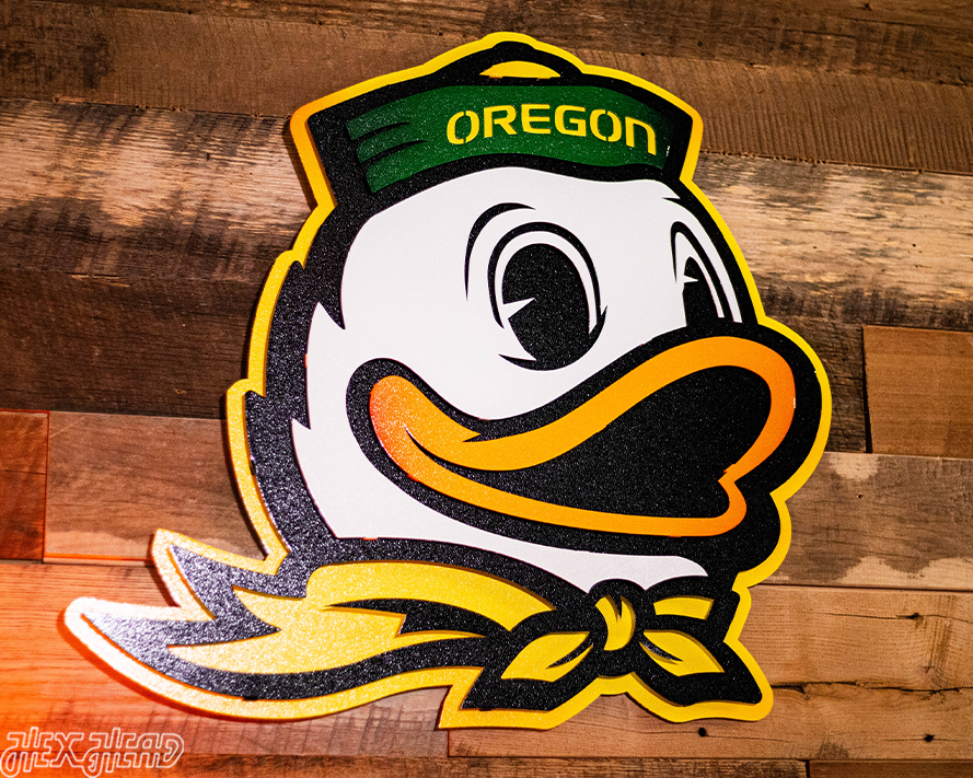 Oregon Ducks 3D Vintage Metal Wall Art