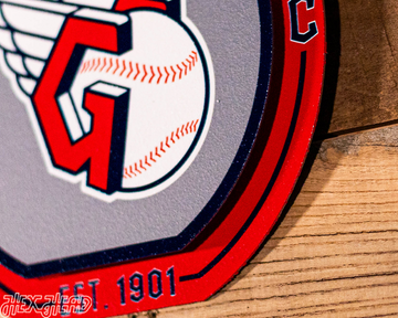 Cleveland Guardians "Double Play" On the Shelf or on the Wall Art