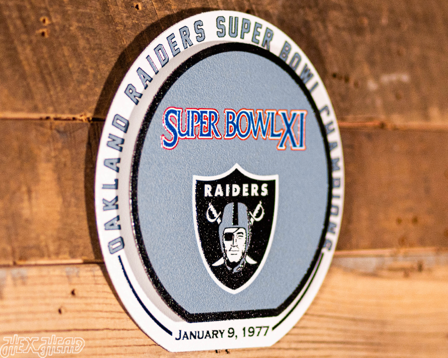 Las Vegas Raiders Super Bowl XI "Double Play" On the Shelf or on the Wall Art